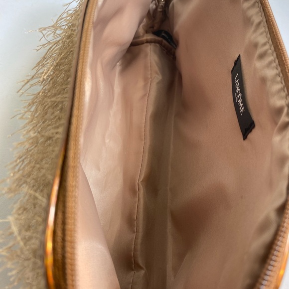 Lancôme Brown Stringy Fluffy Design Cosmetic Bag- New - Picture 6 of 6